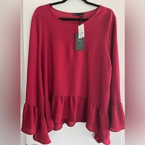 New Maroon Nordstroms Gibson Blouse